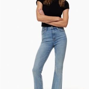 Denim Forum (Aritzia) BLACK Bettie High Rise Flare Jeans 29W 30L